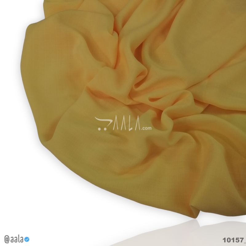 Slub Georgette Blend 58-Inches YELLOW Per-Metre