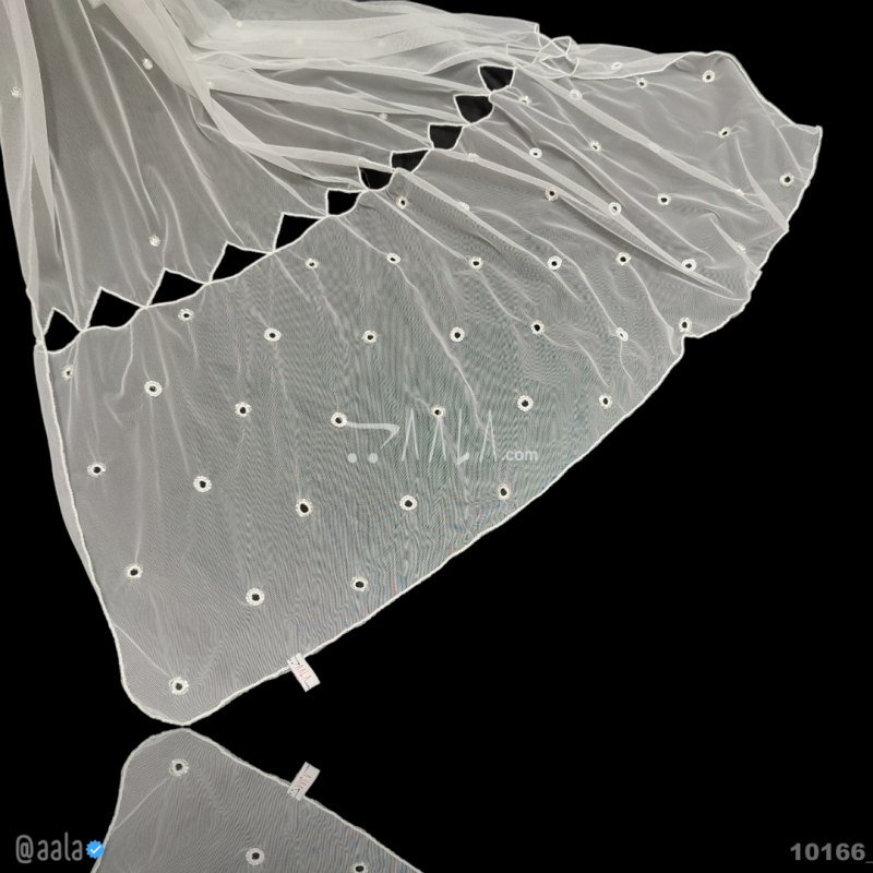 Designer-Handcrafted Net Nylon Dupatta-40-Inches DYEABLE 2.25-Metres