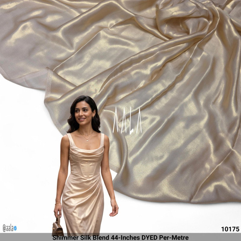 Shimmer Silk Blend 44-Inches DYED Per-Metre