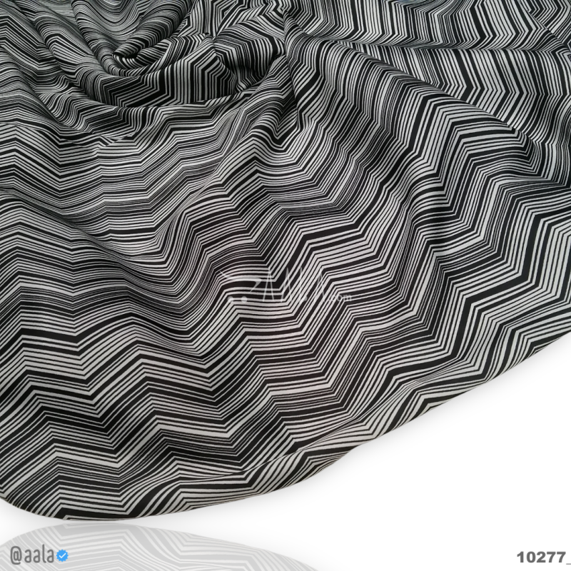 Printed-Nutella Silk Blend 44-Inches PRINTED Per-Metre