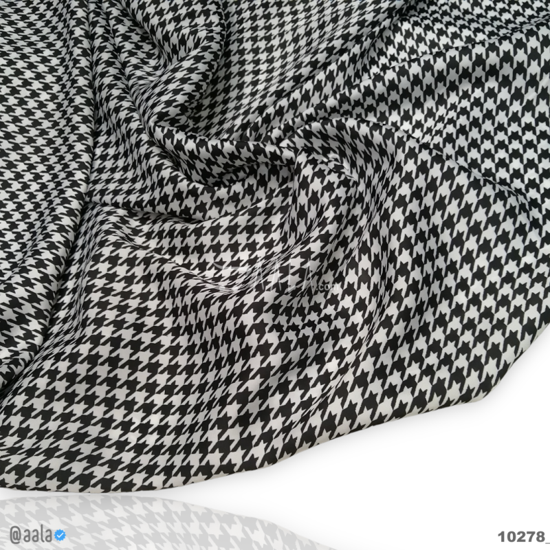 Printed-Nutella Silk Blend 44-Inches PRINTED Per-Metre