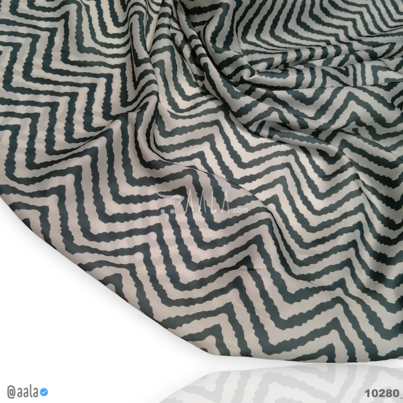Printed-Nutella Silk Blend 44-Inches PRINTED Per-Metre 