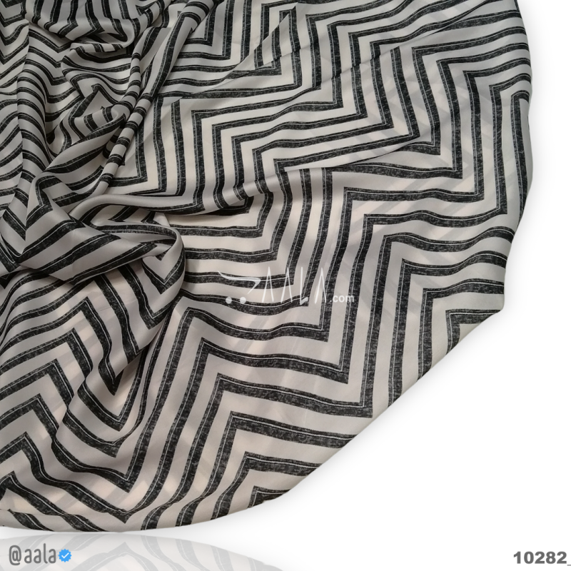 Printed-Nutella Silk Blend 44-Inches PRINTED Per-Metre
