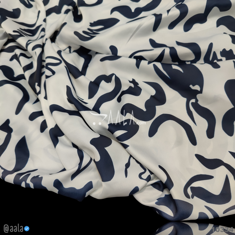 Printed-Nutella Silk Blend 44-Inches PRINTED Per-Metre 