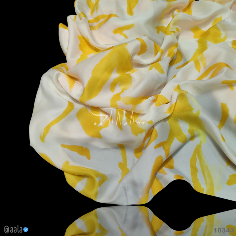Printed-Nutella Silk Blend 44-Inches PRINTED Per-Metre 