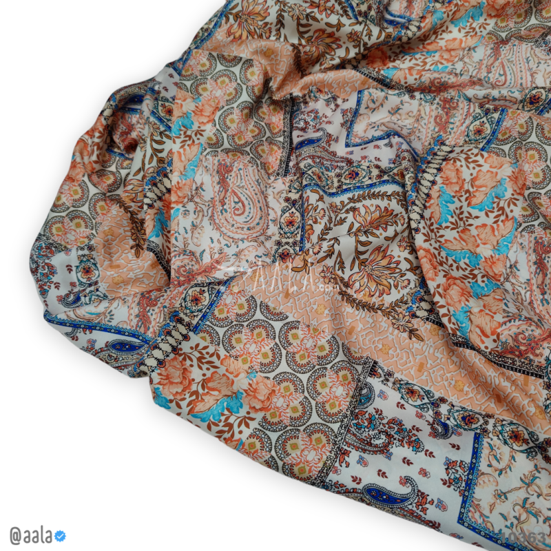 Printed-Nutella Silk Blend 44-Inches PRINTED Per-Metre