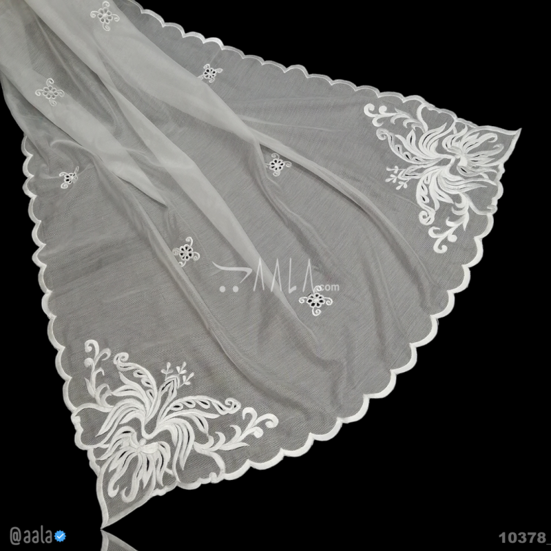 Handcrafted-Embroidered Cotton Cotton Dupatta-40-Inches DYEABLE 2.25-Metres
