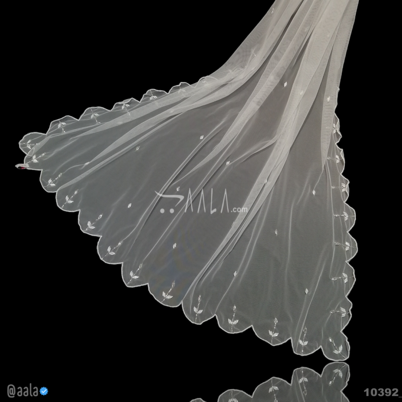 Handcrafted Net Nylon Dupatta-40-Inches DYEABLE 2.25-Metres 
