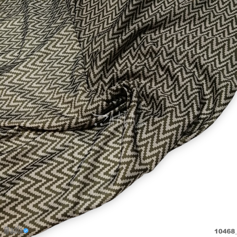 Printed-Nutella Silk Blend 44-Inches PRINTED Per-Metre 