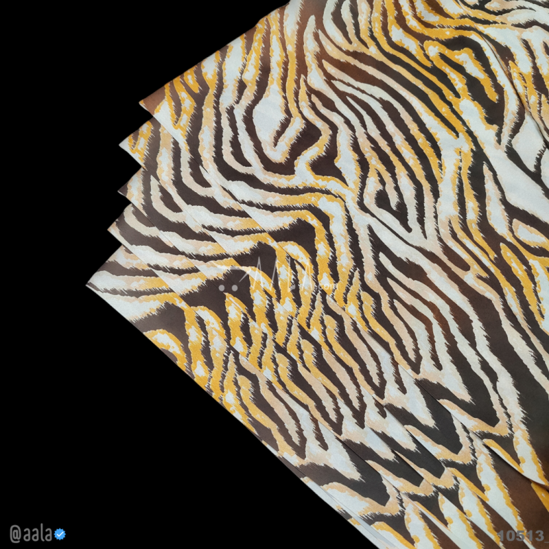 Printed-Nutella Silk Blend 44-Inches PRINTED Per-Metre