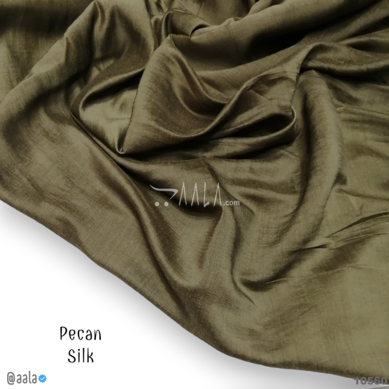 Pecan Silk Blend 44-Inches GREEN Per-Metre