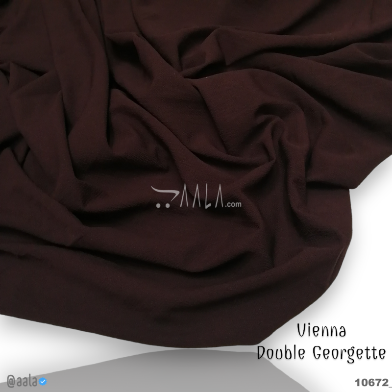 Vienna Double-Georgette Blend 58-Inches BROWN Per-Metre