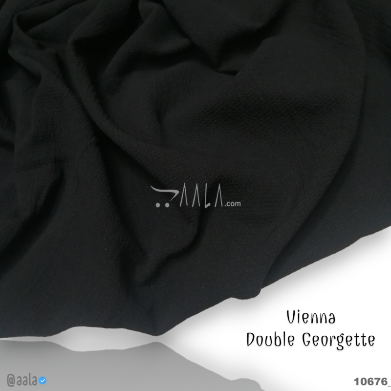 Vienna Double-Georgette Blend 58-Inches BLACK Per-Metre