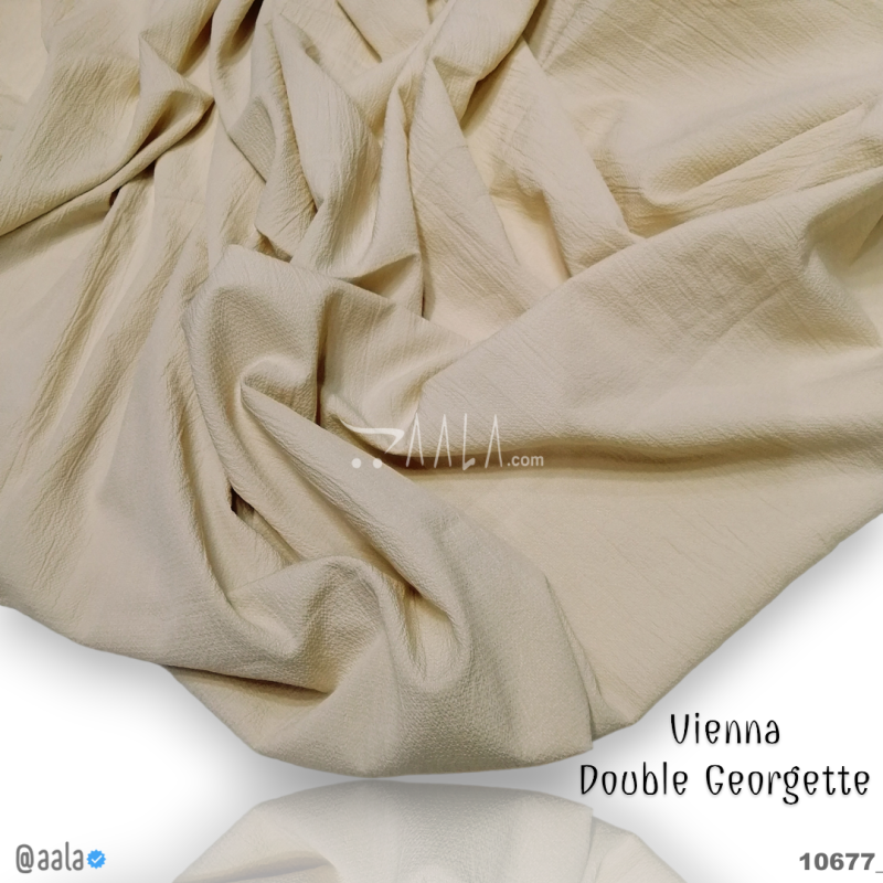Vienna Double-Georgette Blend 58-Inches BISCUIT Per-Metre