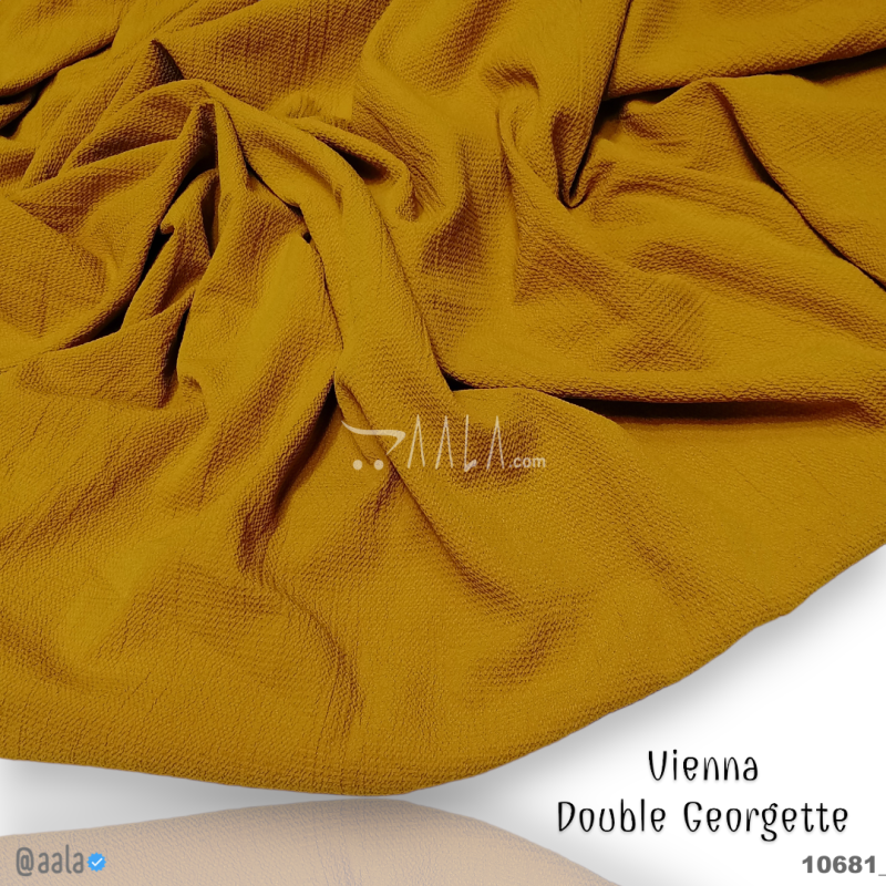 Vienna Double-Georgette Blend 58-Inches MUSTARD Per-Metre 