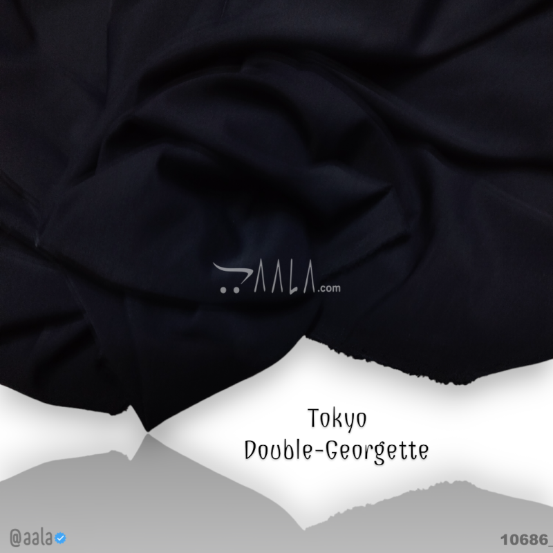 Tokyo Double-Georgette Blend 58-Inches BLUE Per-Metre