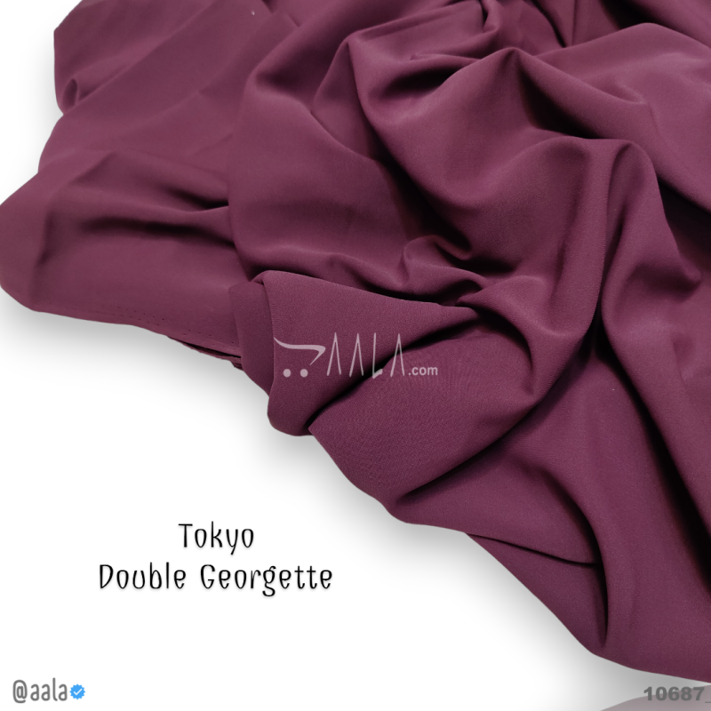 Tokyo Double-Georgette Blend 58-Inches CARROT Per-Metre 