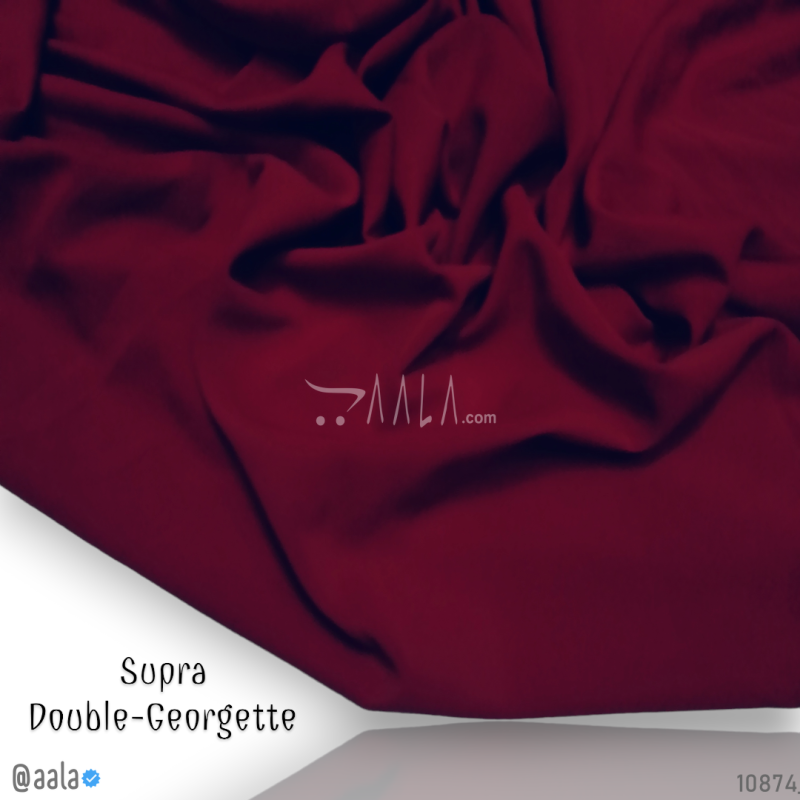 Supra Double-Georgette Blend 58-Inches RED Per-Metre 