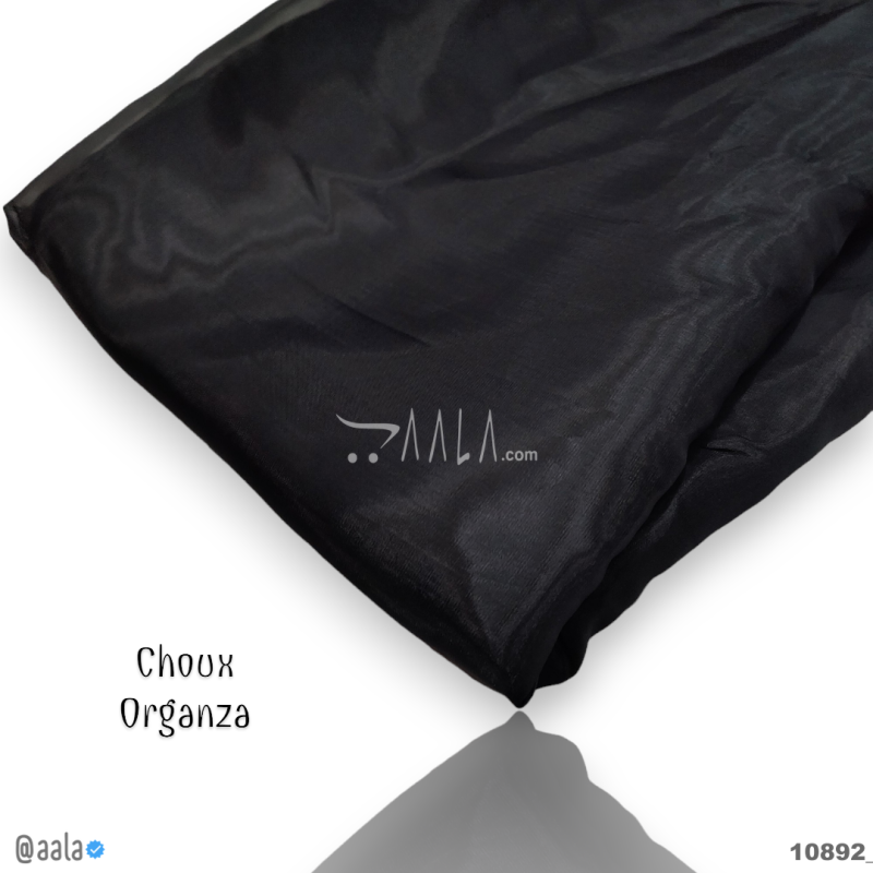 Choux Organza Blend 58-Inches BLACK Per-Metre