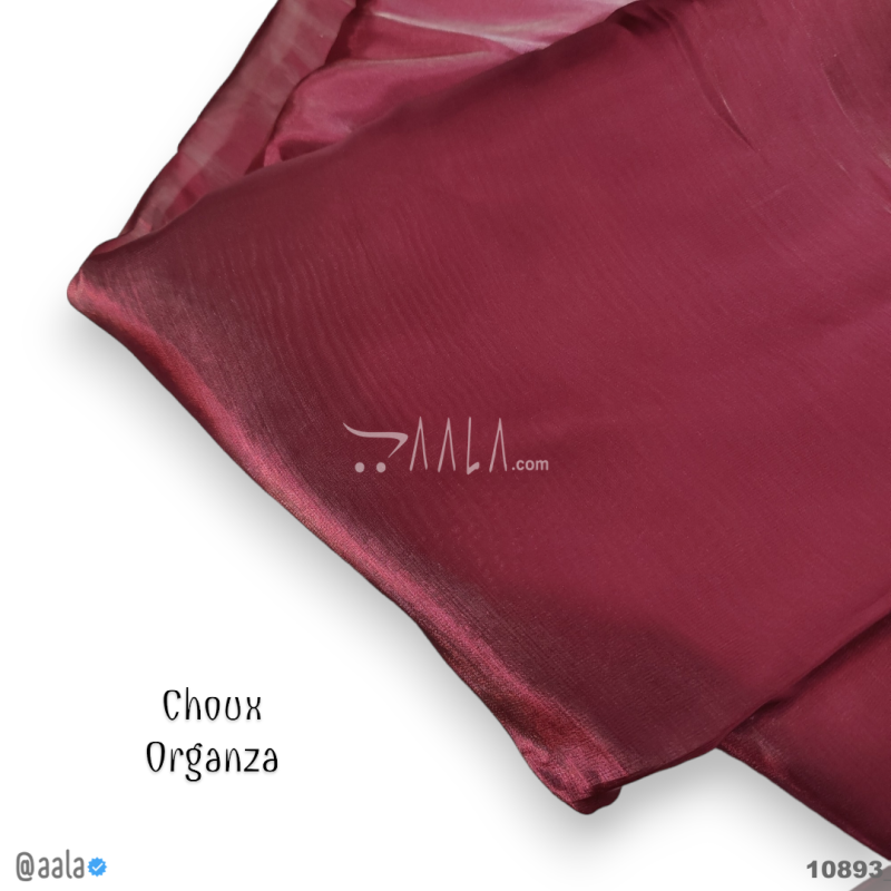 Choux Organza Blend 58-Inches MAROON Per-Metre 