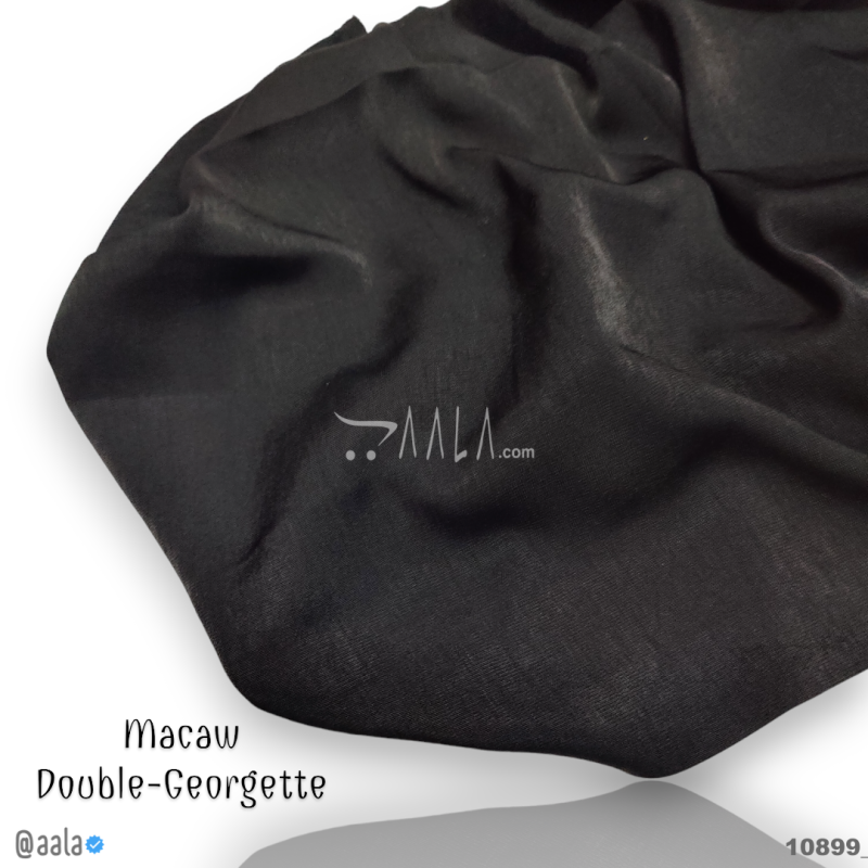 Macaw Double-Georgette Blend 58-Inches BLACK Per-Metre 