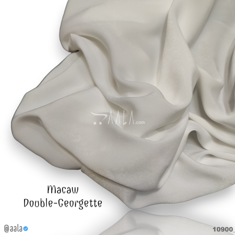 Macaw Double-Georgette Blend 58-Inches WHITE Per-Metre