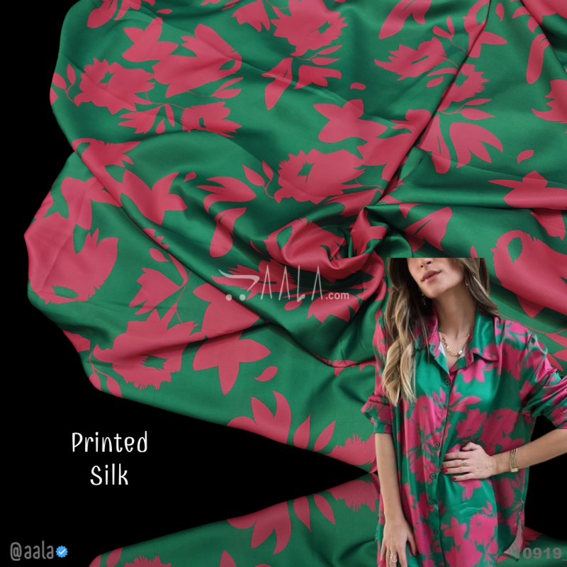 Printed Silk Blend 44-Inches PRINTED Per-Metre 