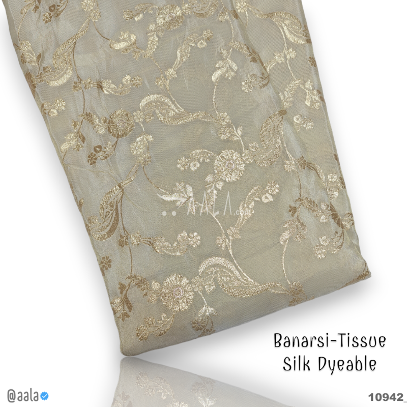Banarsi-Tissue Silk Viscose 44-Inches DYEABLE Per-Metre 