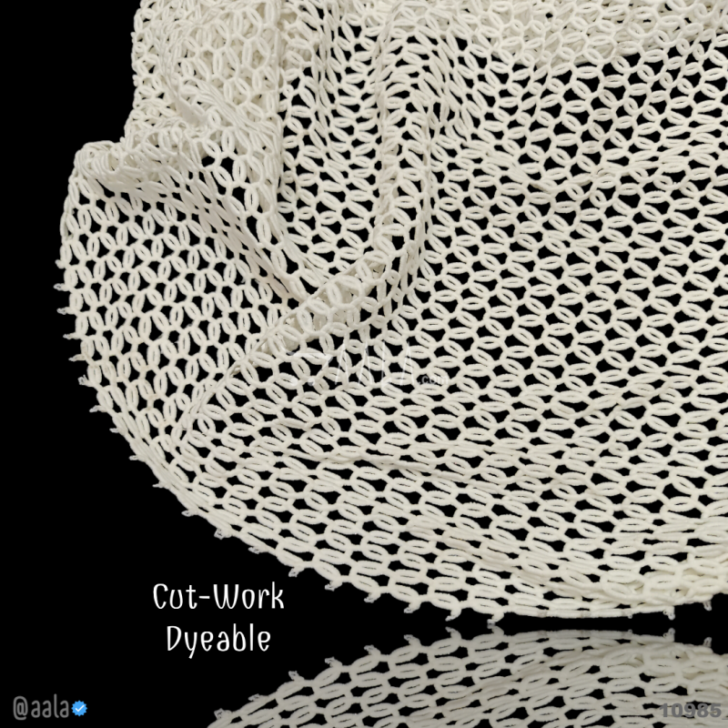 Cutwork-Lace Cotton Cotton 58-Inches DYEABLE Per-Metre 