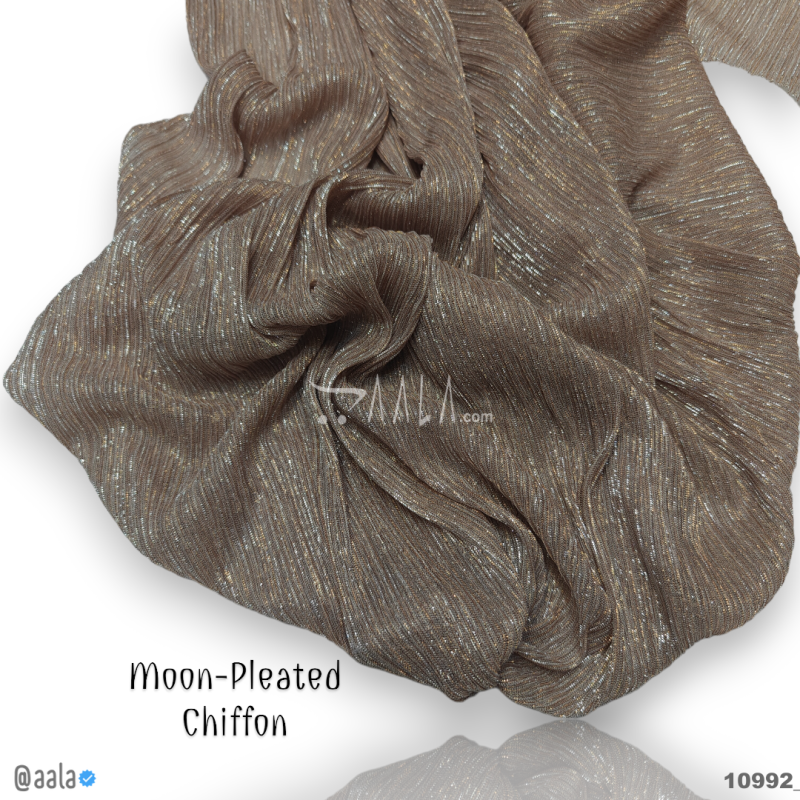 Moon-Pleated Chiffon Blend 58-Inches GOLD Per-Metre