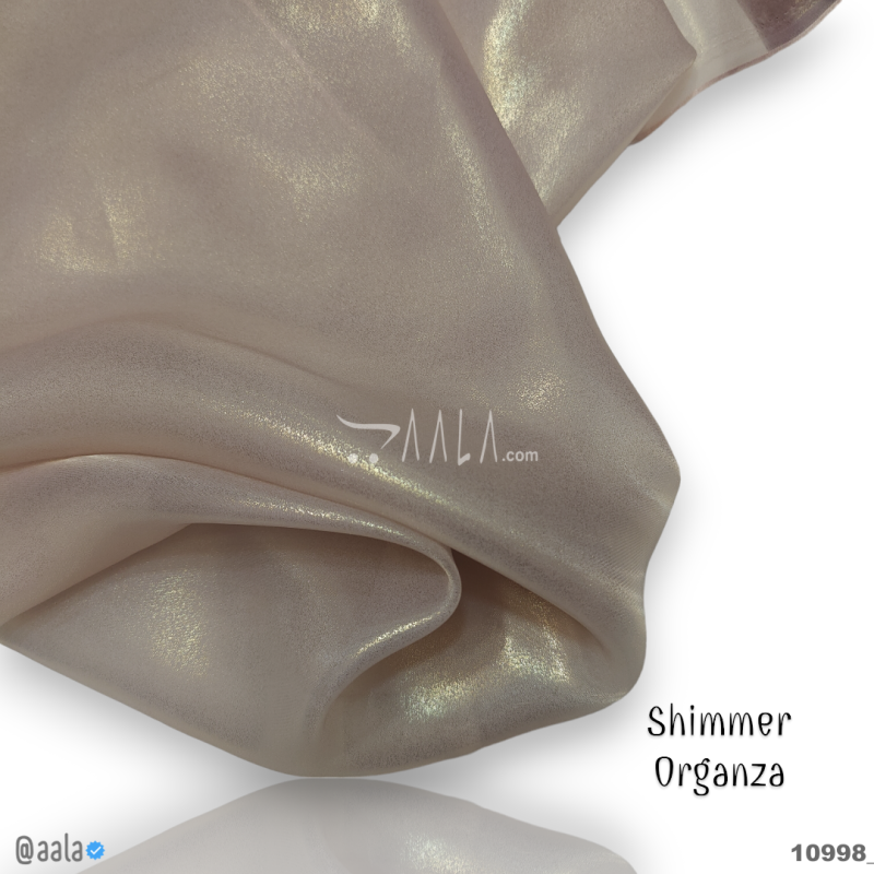 Shimmer Organza Blend 58-Inches BIEGE Per-Metre 