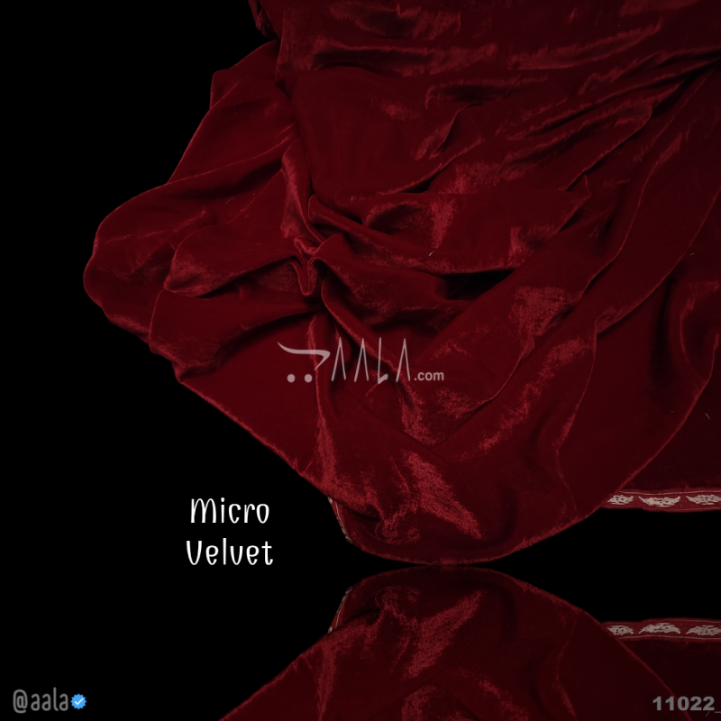 Micro-Plain Velvet Blend 58-Inches RED Per-Metre