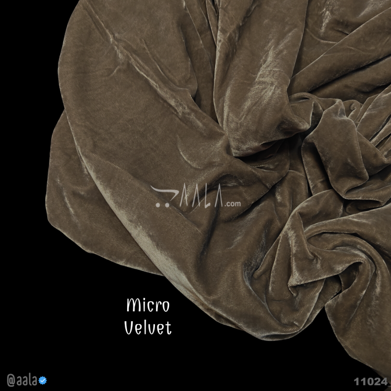Micro-Plain Velvet Blend 58-Inches BROWN Per-Metre