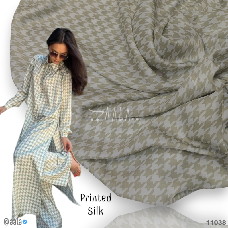 Printed Silk Blend 44-Inches PRINTED Per-Metre 