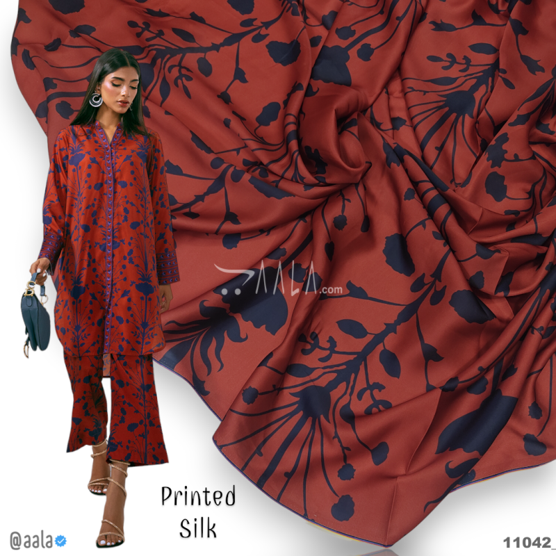 Printed Silk Blend 44-Inches PRINTED Per-Metre
