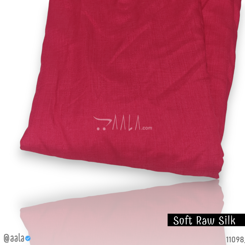Plain Raw-Silk Blend 44-Inches PINK Per-Metre 