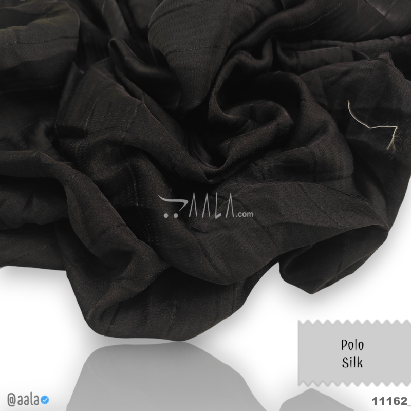 Polo Silk Blend 44-Inches BLACK Per-Metre