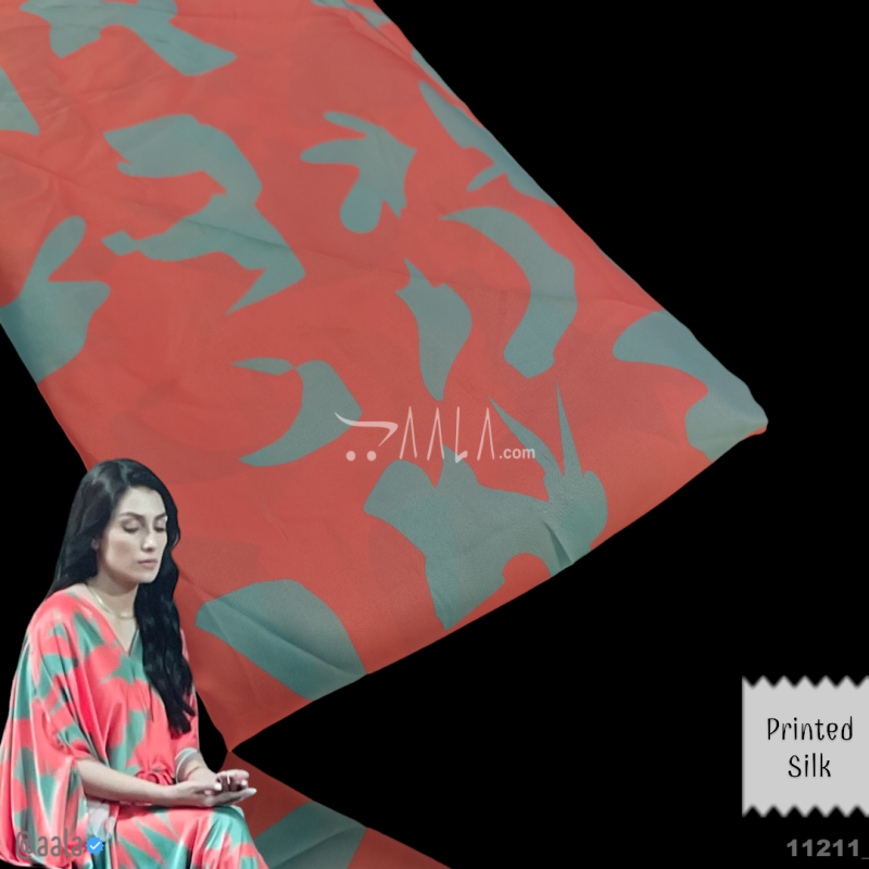 Printed Silk Blend 44-Inches PRINTED Per-Metre