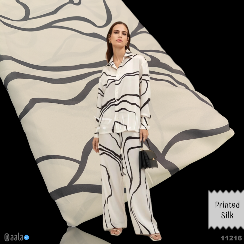 Printed Silk Blend 44-Inches PRINTED Per-Metre