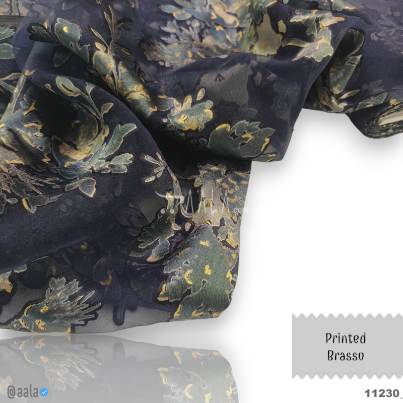 Printed-Brasso Organza Blend 44-Inches PRINTED Per-Metre 