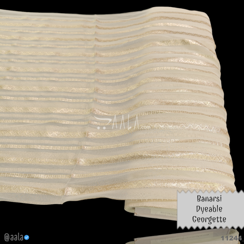 Banarsi Georgette Viscose 44-Inches DYEABLE Per-Metre