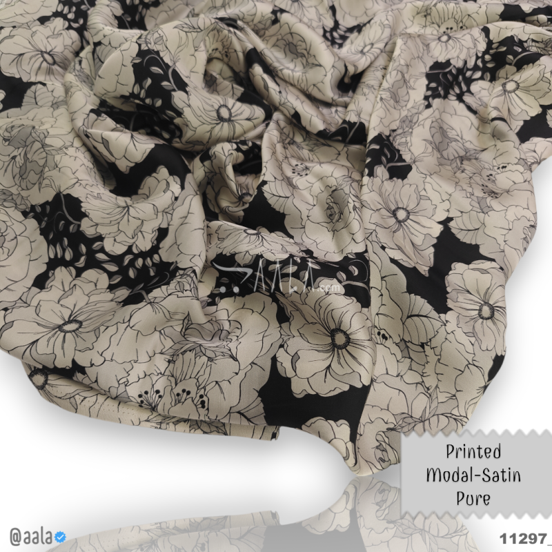 Printed-Modal Silk Viscose 44-Inches PRINTED Per-Metre 