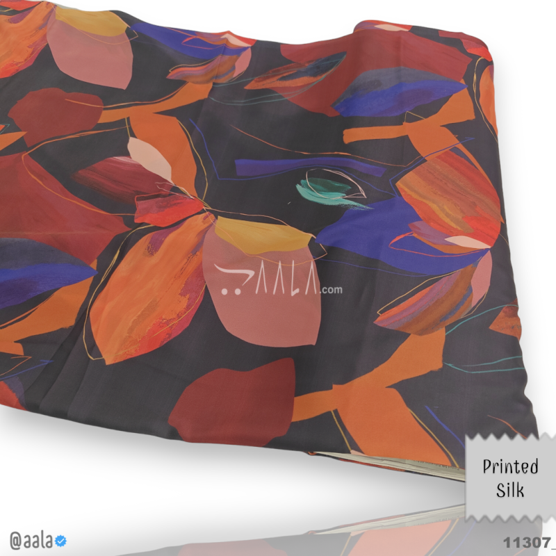 Printed Silk Blend 44-Inches PRINTED Per-Metre