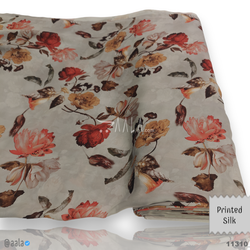 Printed Silk Blend 44-Inches PRINTED Per-Metre