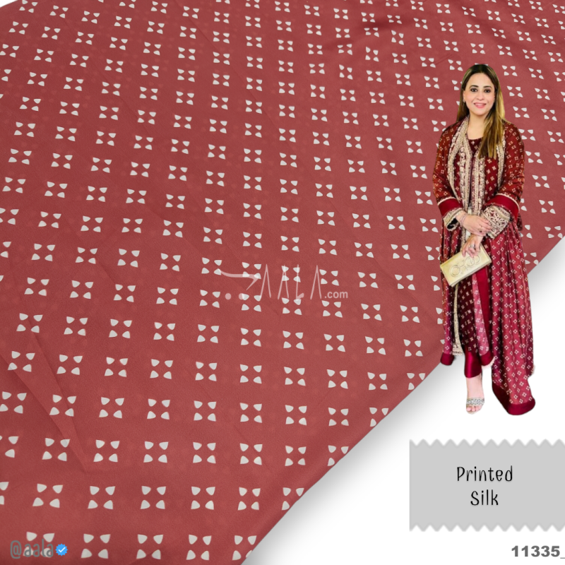 Printed Silk Blend 44-Inches PRINTED Per-Metre