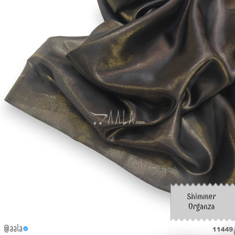Shimmer Organza Blend 44-Inches BISCUIT Per-Metre 