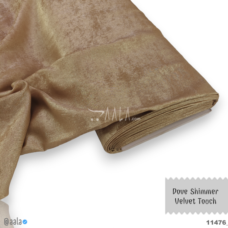 Dove-Shimmer Velvet Blend 58-Inches GOLD Per-Metre 