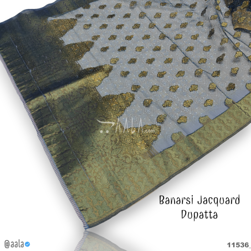 Banarsi-Jacquard Organza Viscose Dupatta-40-Inches DYEABLE 2.25-Metres