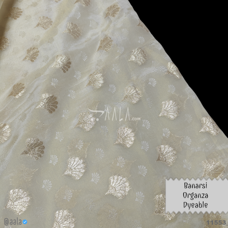 Banarsi Organza Viscose 44-Inches DYEABLE Per-Metre 