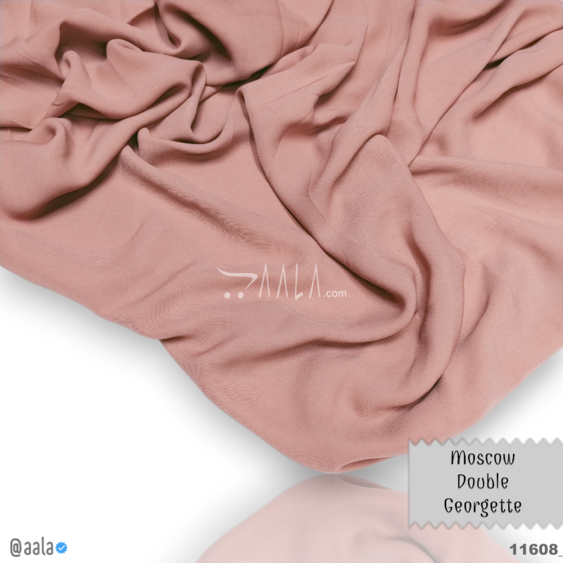 Moscow Double-Georgette Blend 58-Inches CARROT Per-Metre